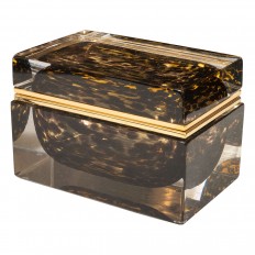 Rectangular Murano covered glass box